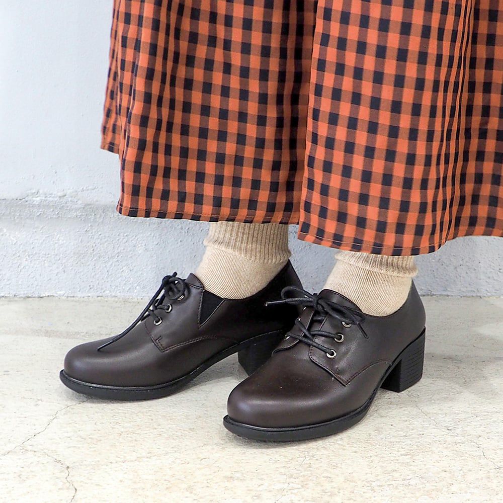 美品　OHGA レースアップシューズ　サイズ24センチ カジュアルレースアップシューズ（BY_8710225） | あしながおじさん