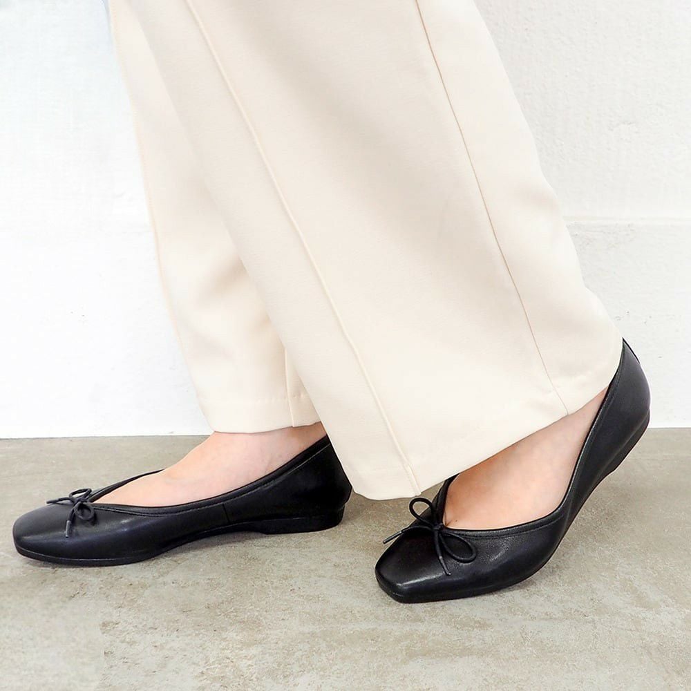 バレエシューズ RH shoes menue（メヌエ） バレエシューズ パンプス リボンギャザーフラット