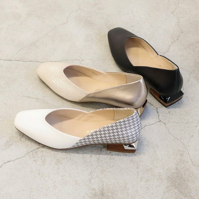 メタルヒールパンプス