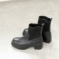 撥水｜厚底ニットブーツ