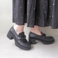 軽量｜厚底チェーンローファー