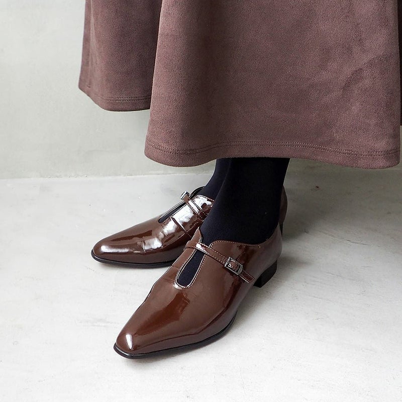 Uカットフラットパンプス