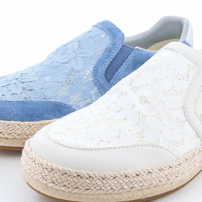 繊細なレース使いが大人可愛い（オフホワイトコンビ・ライトブルーコンビ）