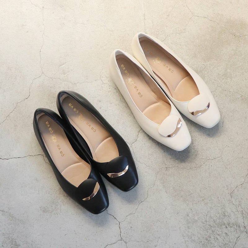 撥水｜オーナメントフラットシューズ