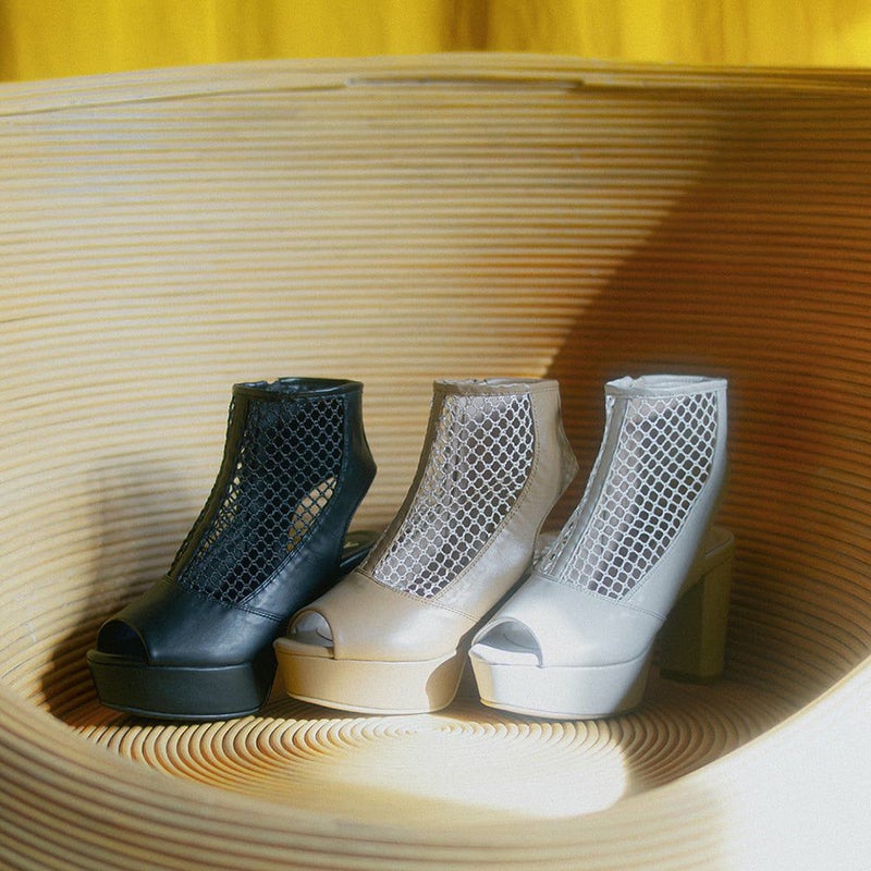 厚底メッシュブーツサンダル