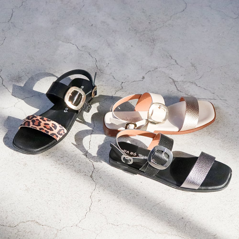 バイカラーフラットサンダル