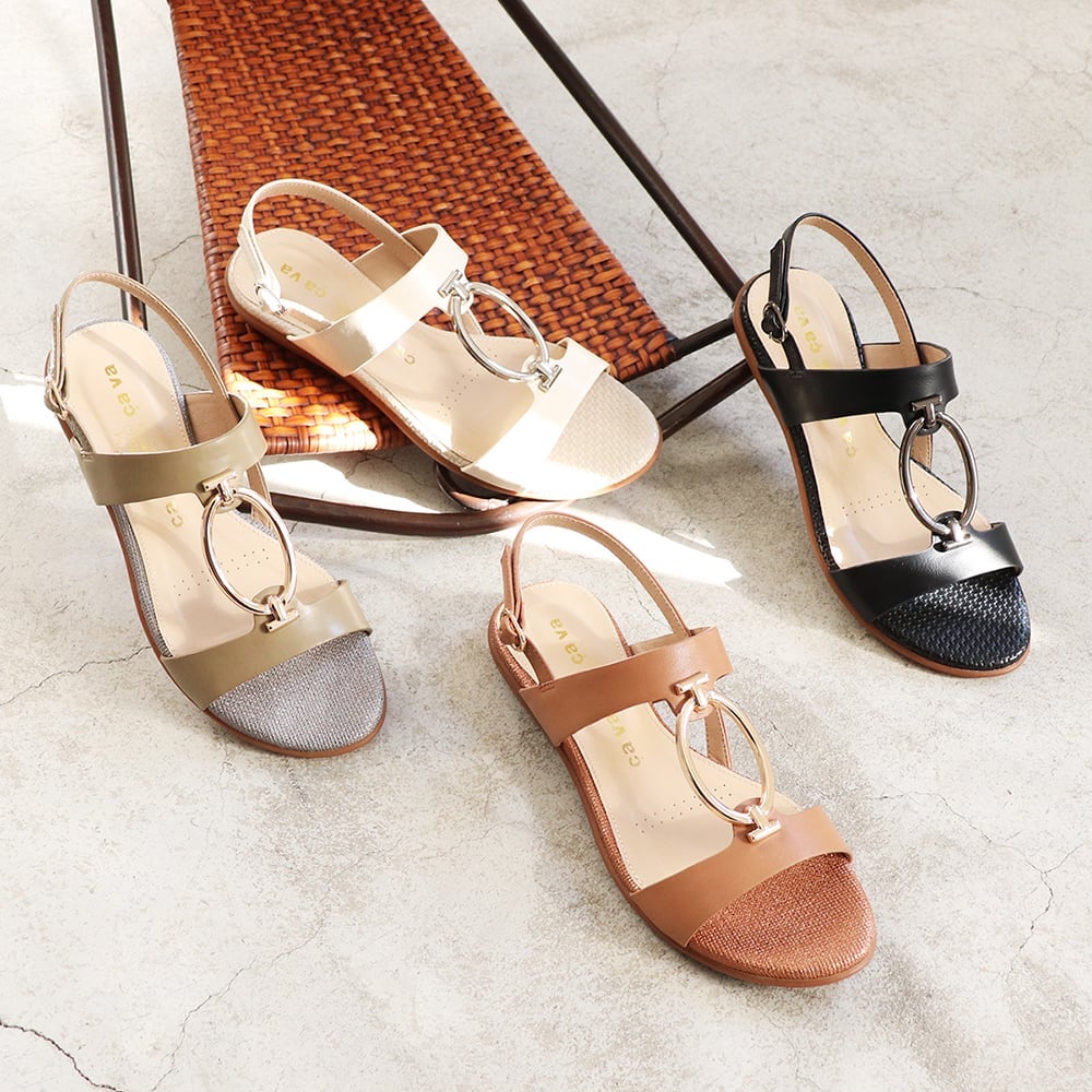 リングフラットサンダル