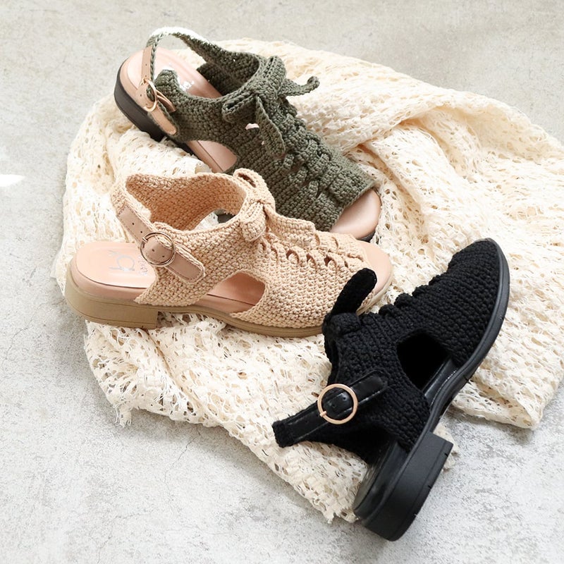 クロシェニットカバーサンダル