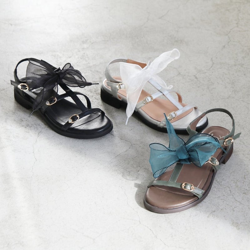 2WAYリボンコードサンダル