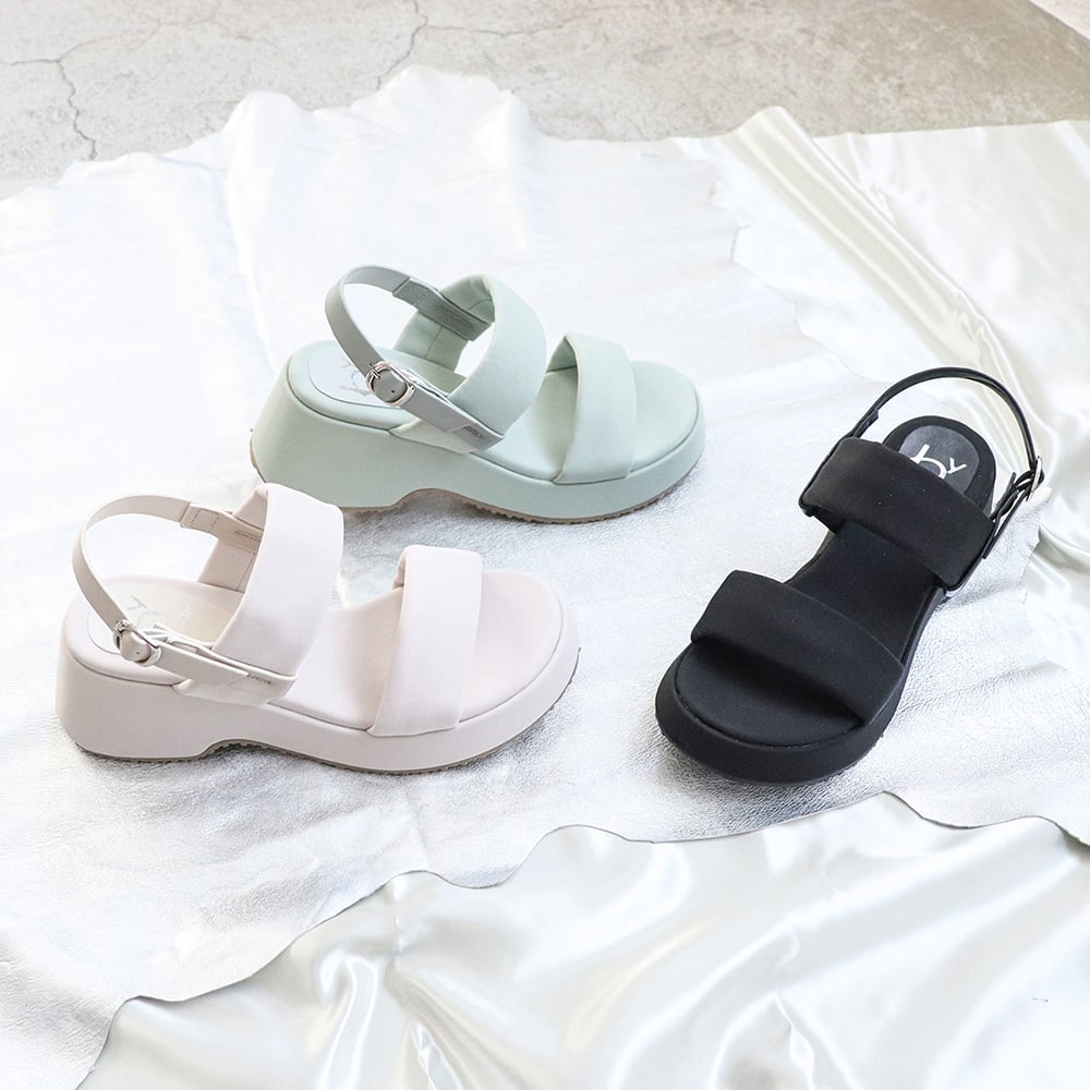 冷感｜厚底パデッドサンダル
