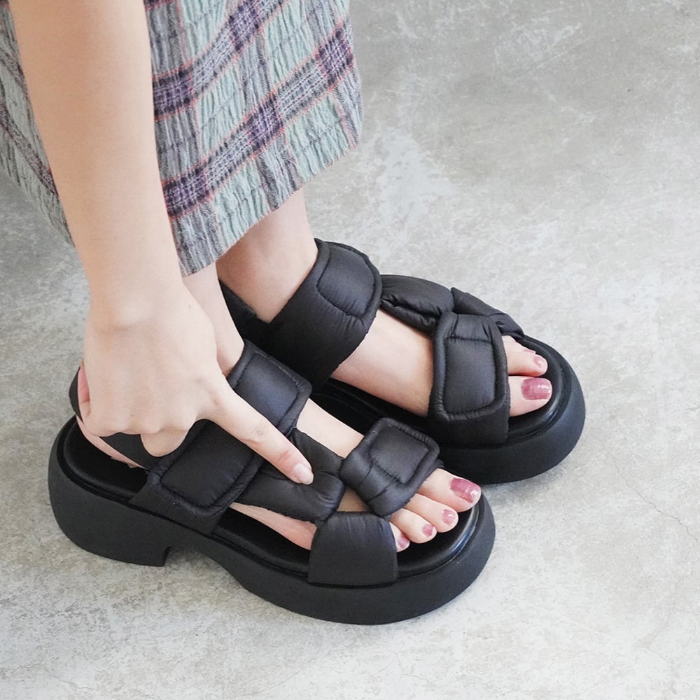 SALE】軽量｜厚底パデッドサンダル （BY_8710657） | あしながおじさん