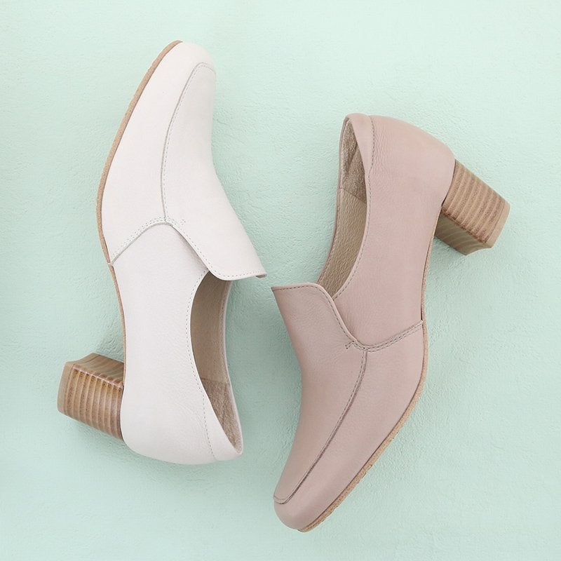 防滑│ソフトモカプレーンパンプス